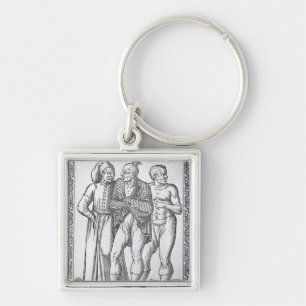 Turkish Wrestlers Keychain