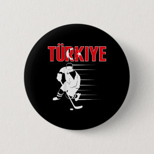 Turkiye Ice Hockey Lovers Jersey - Turkish Hockey  Button
