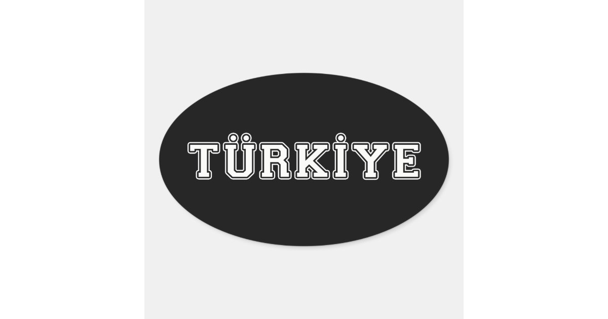 Türkiye Oval Sticker | Zazzle