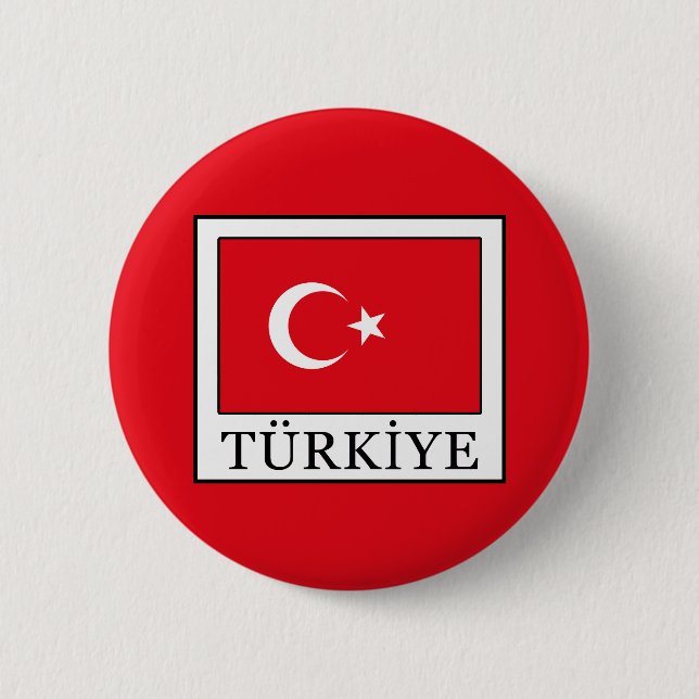Türkiye Pinback Button (Front)