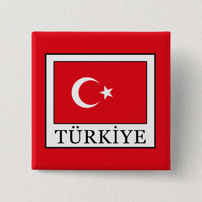 Türkiye Pinback Button (Front)
