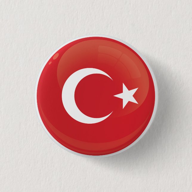 Turkiye Round Icon Flag Button (Front)