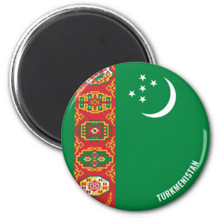 Turkmenistan Flag Charming Patriotic Magnet