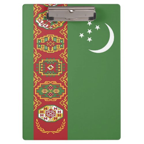 Turkmenistan flag clipboard