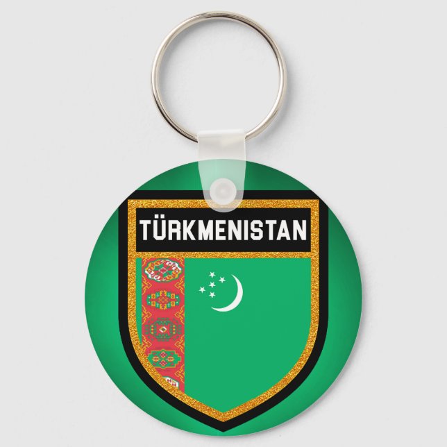 Turkmenistan Flag Keychain (Front)