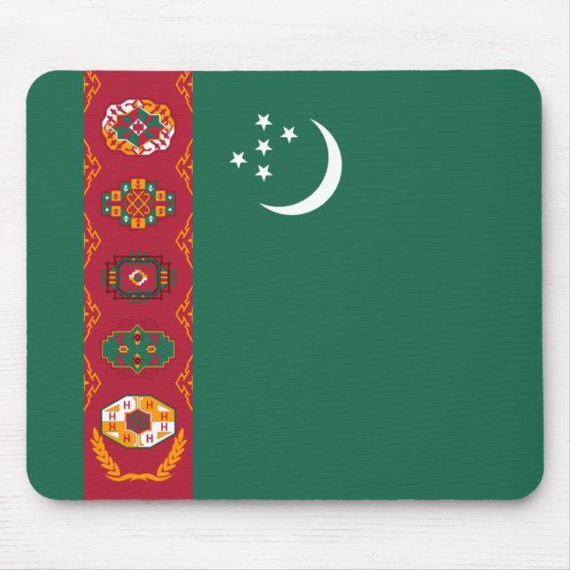 Turkmenistan Flag Mousepad (Front)