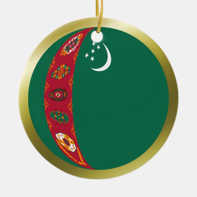 Turkmenistan Flag Ornament (Front)