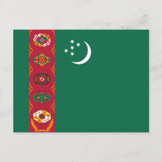 Turkmenistan Flag Postcard