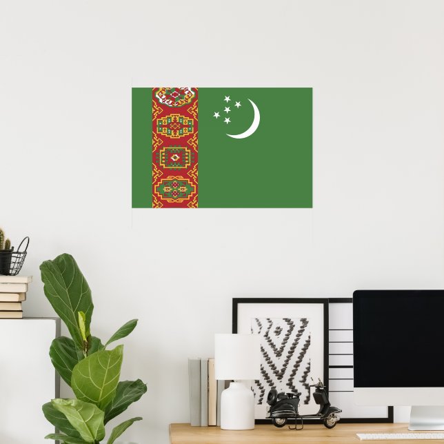 Turkmenistan flag poster (Home Office)