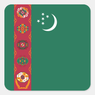 Turkmenistan Flag Sticker