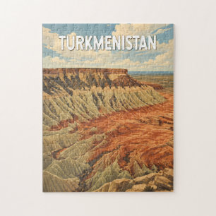 Turkmenistan Illustration Travel Art Vintage Jigsaw Puzzle