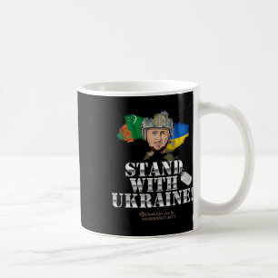 Turkmenistan Stand With Ukraine Zelensky Flag Turk Coffee Mug