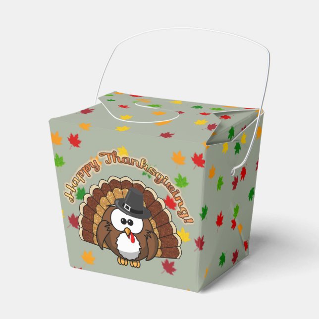 turkowl Thanksgiving favor box (Front Side)
