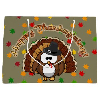Turkowl Thanksgiving Gift Bag by just_owls at Zazzle