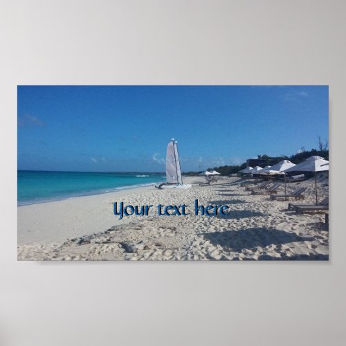 Turks and Caicos Beach Poster