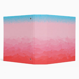 Turks and Caicos Blue and Coral Ombre 3 Ring Binder