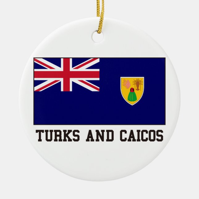 Turks and Caicos Ceramic Ornament (Front)