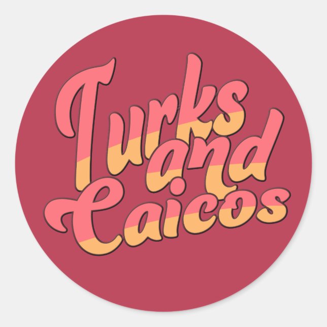Turks and Caicos Classic Round Sticker (Front)