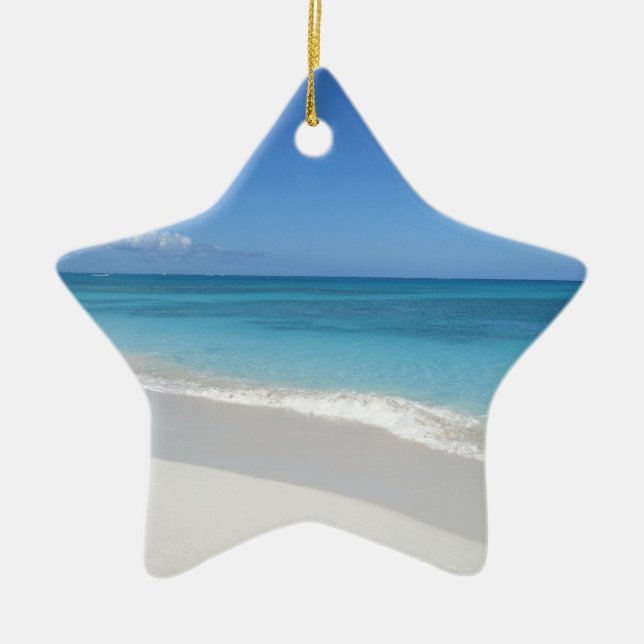 Turks and Caicos Dream Beach Ceramic Ornament (Front)