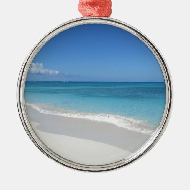 Turks and Caicos Dream Beach Metal Ornament (Front)