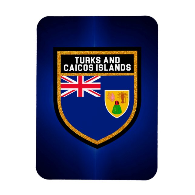 Turks And Caicos Flag Magnet (Vertical)