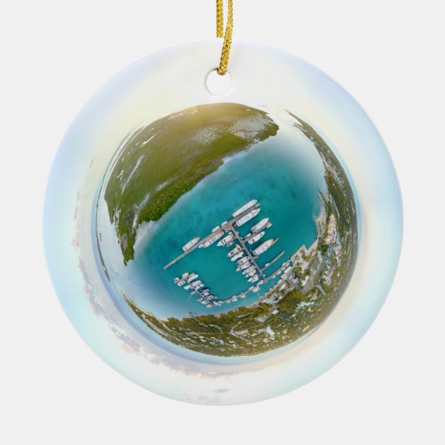 Turks and Caicos from above panorama ornament (Front)