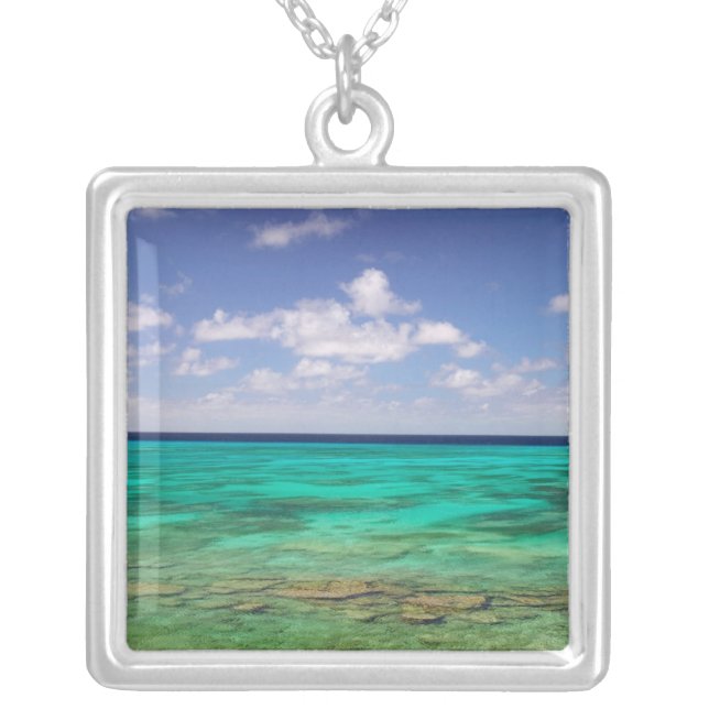 Turks and Caicos, Grand Turk Island, Cockburn 3 Silver Plated Necklace (Front)