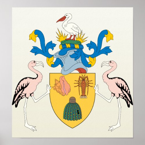 Turks And Caicos Islands Coat of Arms detail Poster