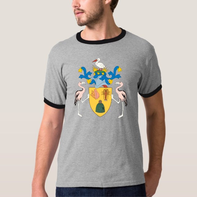 Turks And Caicos Islands Coat of Arms detail T-Shirt (Front)