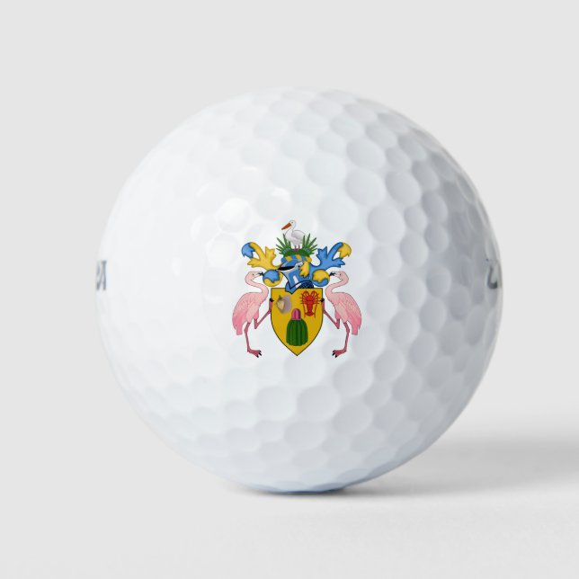 turks and caicos islands emblem golf balls (Front)