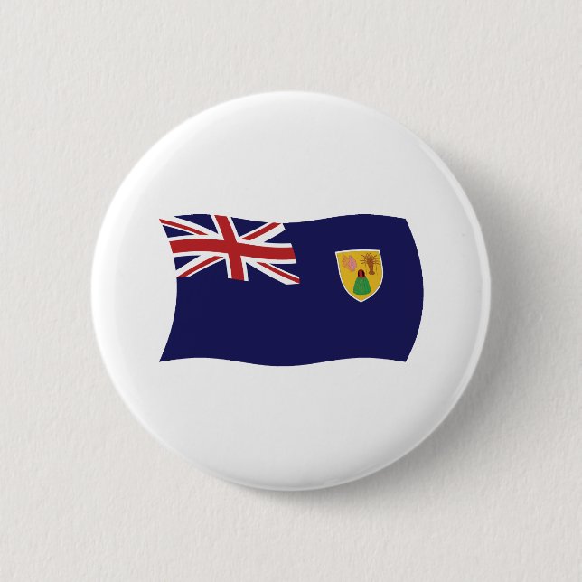 Turks And Caicos Islands Flag Button (Front)