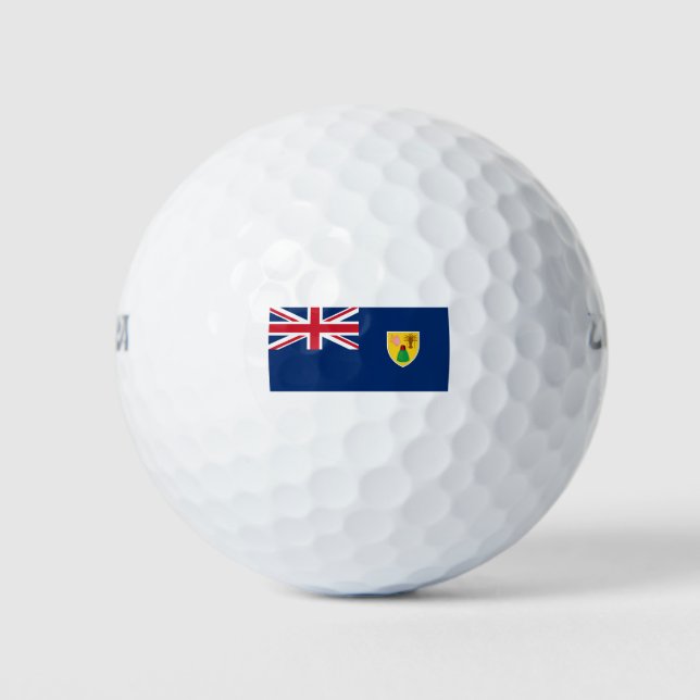 turks and caicos islands flag golf balls (Front)