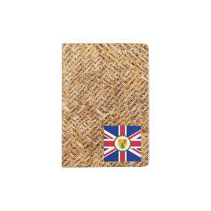 Turks and Caicos Islands Flag on Textile themed Passport Holder