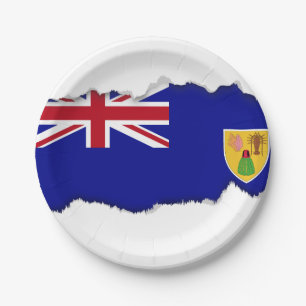 Turks and Caicos Islands Flag Paper Plates