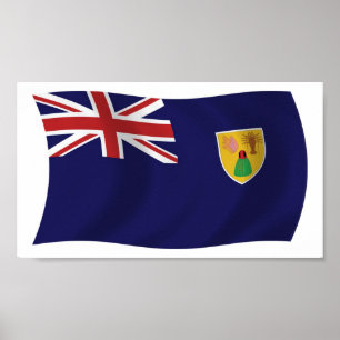 Turks And Caicos Islands Flag Poster Print