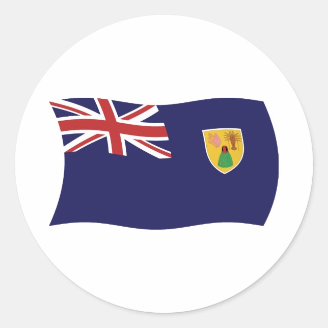 Turks And Caicos Islands Flag Sticker (Front)