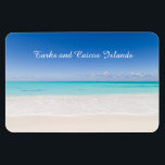 Turks and Caicos Islands Magnet<br><div class="desc">Gorgeous white sand beach and blue sky on Turks and Caicos Islands.</div>