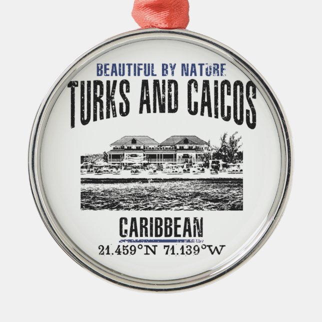 Turks and Caicos Islands Metal Ornament (Front)