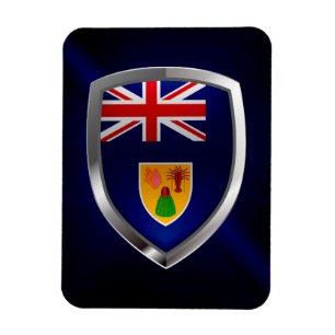Turks and Caicos Islands Metallic Emblem Magnet
