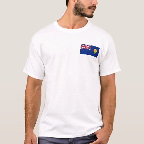 Turks and Caicos Islands National World Flag T_Shirt