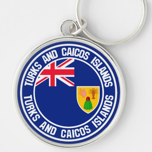 Turks and Caicos Islands Round Emblem Keychain