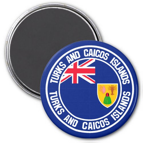 Turks and Caicos Islands Round Emblem Magnet