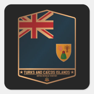 Turks and Caicos Islands Square Sticker