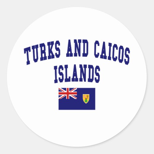 Turks and Caicos Islands Style Classic Round Sticker