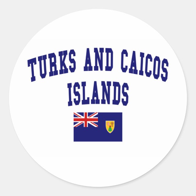 Turks and Caicos Islands Style Classic Round Sticker (Front)