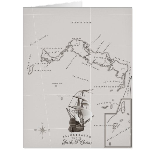 Turks and Caicos Map Cards (Front)