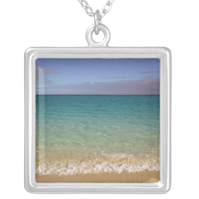 Turks and Caicos, Providenciales Island, Grace 2 Silver Plated Necklace (Front)