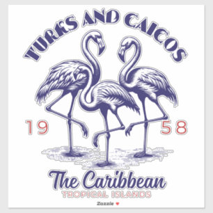 Turks and Caicos, the Caribbean tropical islands Sticker