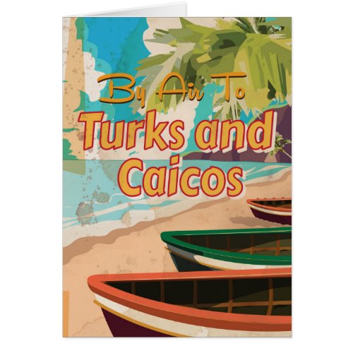 Turks and Caicos Vintage Travel Poster