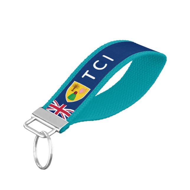 Turks and Caicos Wrist Keychain (Angled Down)